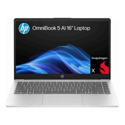 HP OmniBook 5 NGAI 16 Windows 11 Home 16in Qualcomm Snapdragon 16GB RAM 512GB SSD 2K Glacier silver