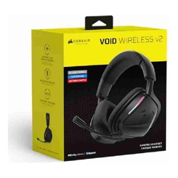 Corsair VOID WIRELESS v2 Gaming Headset Carbon wireless 70-130h 50mm 20Hz-20kH 50ft PC/Mac/PS/Mobile omni mic 0.303kg