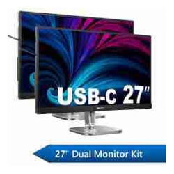 Philips 27" Business Dual Monitor Docking Kit 1x 27" QHD Business Monitors &amp; 1x 27" QHD USB-C Docking Business Monitor