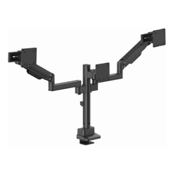 Brateck Modular Mechanical Spring Triple Monitor Arm with Sliders 17"-27" Monitor Weight Capacity (per flat screen):11kg VESA: 75x75100x100(Black)