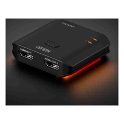 Aten 2-Port 8K HDMI Splitter EDID Sync One HDMI source shares two 8K @ 60Hz / 4K @ 120Hz displays LPCM 7.1 Dolby  DTS-HD Master Audio