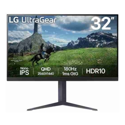 LG UltraGear 32GS85Q-B 32" QHD 180Hz Gaming Monitor 2560x1440 IPS 1ms FreeSync G-SYNC HDMI DisplayPort Height Adjustable Stand 1 Yr Wty (Ex Demo)