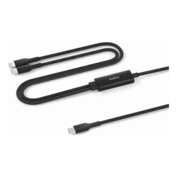 Belkin BoostCharge Pro Braided USB-C to Dual USB-C Cable (1.5M) Black (CAC004fq1.5MBK) 140W 480Mbps 350K+ Bends Apple 2 Years Warranty