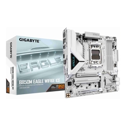 Gigabyte B850M EAGLE WF6E ICE AMD AM5 4 x DDR5 up to 256 GB  1 x HDMI 1 x PCI Express x16 2 x M.2 4 x SATA 1x USB 3.2