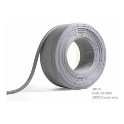 8Ware Network Cable Cat6 305m Roll Un-shielded twisted pair UTP 23AWG solid pure copper wire Grey