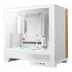 Deepcool CL600 WH High Airflow Compact ATX Case Two PreInstalled FansTempered Glass Side Panel Clean Cable Management
