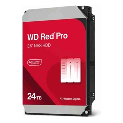 WD Western Digital 24TB 3.5" SATA HDD 7200RPM CMR up to 287MB/s 512MB cache RAID-optimized for NAS 550TB/yr workload 5-year warranty
