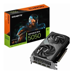 Gigabyte GeForce RTX 5050 WINDFORCE OC 8G 20 Gbps GDDR6 128 bit PCI-E 5.0 DirectX 12 API PSU 550W 8 Pin*1 DisplayPort 2.1b *2 HDMI 2.1b *2