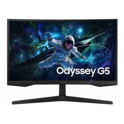 Samsung Odyssey G55C 27" QHD Curved Gaming Monitor 2560 x 144 165Hz16:9 1000R 1ms VA AMD FreeSync HDR10 DisplayPort HDMI Tilt VESA Headphone 3YR WTY