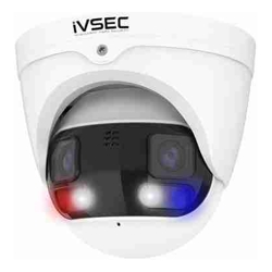 IVSEC TURRET IP CAMERA 2 x 4MP PANORAMIC 2.8MM FIXED LENS 20FPS ADV DET ADV IVS