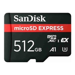SanDisk 512GB microSD Express Card 880mb/s PCIe Gen 3 SDSQXFN-512G-GN4NN