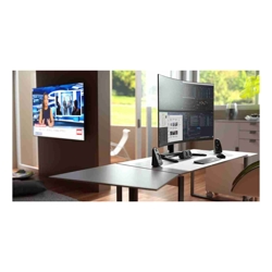 Atdec F/STANDING DUAL MONI TOR VERTCAL UPTO 25KG ( FLAT)/18KG (CURVED)VES100X100