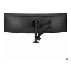 Atdec AWMS-HX40 597mm Dynamic Arm + 400mm Post / 6-14kg (13lb-31lb) Flat Screen 6-12kg (13lb-26.5lb) Curved Screen + Grommet Clamp Desk Fixing Black