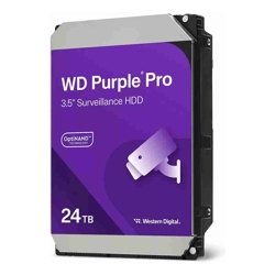 WD Western Digital WD 24TB Purple Pro Surveillance 3.5" Hard Drive SATA3 7200RPM 512MB Cache 64x Camera Support 5y
