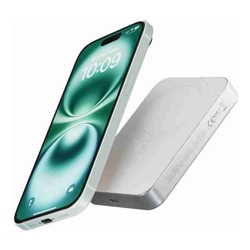 OtterBox Zens 10K mAh Slim Aluminium Powerbank With Qi2 White (78-81549) Perfect Alignment Compatible With MagSafe Solid Grip 2 Years Warranty