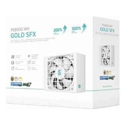 Deepcool PS850G WH 850W Gamer Storm SFX Full Japanese Electrolytic Capacitors Cybenetics Platinum /PPLP Gold Fluid Dynamic Bearing
