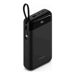 Cygnett EOL Cygnett ChargeUp Maxx 40K mAh Power Bank with Integrated USB-C Cable -Black(CY4566PBCHE)3x Device Charge15cm USB-C Cable20W Max2 Years Warranty