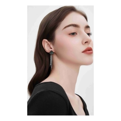 Dahua  Handcraft Diamond-shaped with tassels earrings