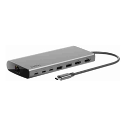 Belkin Connect Universal USB-C 8-in-1 Dual Display Core Hub Space Grey (INC015btSGY-CZ) 100W PD 10Gbps 2x USB-C Silicon Motion 2 Years Warranty