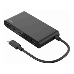 Belkin Connect USB-C to 5-Port USB-C Hub Black (AVC021fqBK) 100W PD 10Gbps 1x 4K HDMI 4x USB-C 4K@60Hz Fire-Resistant 2 Years Warranty