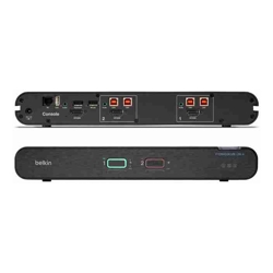 Belkin Universal 2nd Gen Secure KVM Switch w/ CAC Black (F1DN102KVM-UN-4)12VDC 2.5A 2 Years Warranty