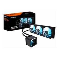 Gigabyte EAGLE 360 Black 360mm alu rad 3x120mm ARGB fans 600-2000RPM Intel 1851/1700 AMD AM5/AM4 copper pump 3200RPM 400mm tube length 27mm