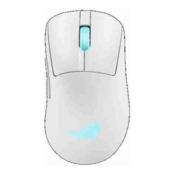 Asus ROG Keris II Origin Gaming Mouse Moonlight White ROG Micro Switch II USB/Bluetooth/RF 2.4GHz 8000Hz AURA Sync 2m paracord