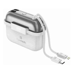 Choetech B812-SL WH Mini Bag Digital CCC Certified 10000mAh 30W Fast Charging Power Bank Gold with USB-C + 8-pin iPhone Cables