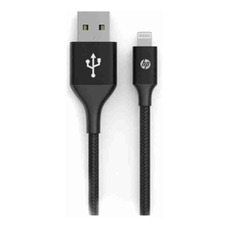 HP DHC-MF100 USB 2.0 A to 8-pin iPhone braid cable 1M Black