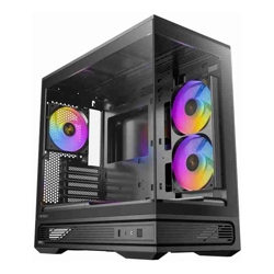 Antec C2M ARGB Black Micro-ATX/ITX steel/glass 5 slots 415mm GPU 165mm CPU 240mm ARGB fan USB-C 10Gbps