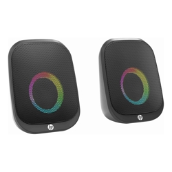 HP DHS-2113 Wired Bluetooth Speaker Portable USB AUX LED Stereo Sound Black
