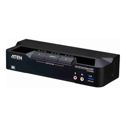 Aten Desktop 2-Port USB 3.0 8K DisplayPort Dual-Display KVMP Switch Up to 7680 x 4320 @ 60 Hz 5120 x 2880 @ 60 Hz (Cables included)