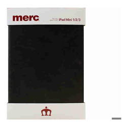 Merc iPad Mini 1/2/3 Hardshell Leather-style Book Solid- Blk