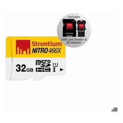 Strontium Micro SD Nitro UHS-1 with SD &amp; USB Reader  32GB