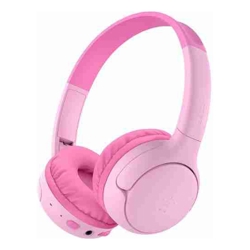Belkin SoundForm Mini2 Wireless On-Ear Headphones for Kids Pink(AUD012fqPK)55 hrs Battery 85dB Volume Cap Built-in Microphone 2 Years Warranty