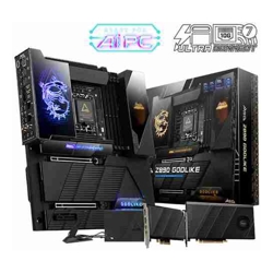 MSI MEG Z890 GODLIKE E-ATX Intel LGA 1851 4xDDR5 6xM.2 4xSATA 6Gb/s RAID 3xPCIe 2xTB4(Alt DP) GbE LAN Wi-Fi 7+Bluetooth 5xUSB-C 8xUSB 3.2 3 Year Warranty