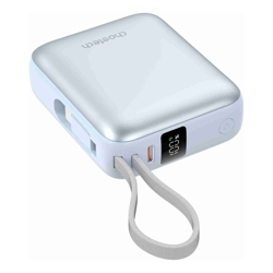 Choetech B832-BL Mini 35W 10000mAh Power Bank with LED Display + USB-C Cable Light Blue