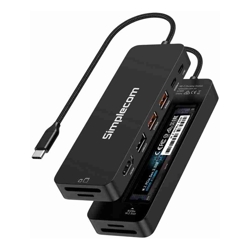 Simplecom (LS)Simplecom CHT595 9-in-1 USB-C Multiport Docking Station with NVMe M.2 Enclosure 2xUSB-A 10Gbps USB-C 10Gbps HDMI 2.0 4K@60Hz SD/MicroSD PD100W