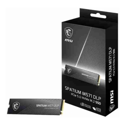 MSI SPATIUM M571 DLP PCIe 5.0 NVMe M.2 4TB PCIe 5.0x4 NVMe 2.0 M.2 2280 Phison E28 14500/11000MB/s 2600K IOPS 2800TBW 5yr wty