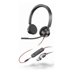 HP POLY BLACKWIRE 3325 STEREO MIC ROSOFT TEAMS CERTIFIED USB-C H EADSET 3.5MM PLUG USB-C/A