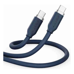 ALOGIC Elements Silicone 5A/240W USB2 USB-C to C Male Cable with cable tie 1m -Midnight