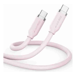 ALOGIC Elements Silicone 5A/240W USB2 USB-C to C Male Cable with cable tie 1m -Pink