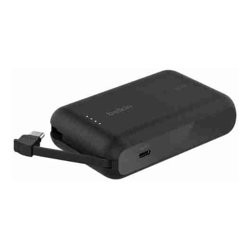 Belkin BoostCharge 10K Power Bank with Integrated 20W USB-C Cable (5.7 cm)  Black (BPB021fqBK) 2xUSB-C(20W) $2500 CEW 2 Years Warranty