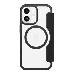 OtterBox React Folio MagSafe Apple iPhone 17 (6.3") Case Black Crystal (Clear/Black) (77-98586) DROP+ Military Standard 7 Years Warranty