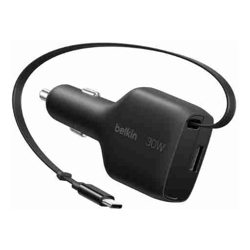 Belkin BoostCharge Retractable Car Charger 30W
