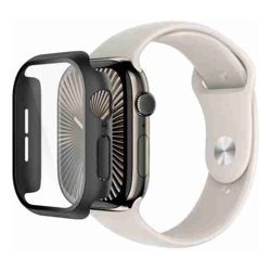 Belkin ScreenForce TemperedCurve 2-in-1 Treated Screen Protector + Bumper for Apple Watch Series 10 (46mm) Black(OWA003fqBK) 2 Years Warranty