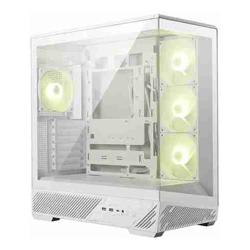 MSI MAG PANO 130R PZ WHITE Mid Tower ATX Gaming Case Tempered Glass Drive Bays: 3x2.5" SSD &amp; 2x3.5" HDD Expansion Slots: 7 Fan: 120mm Mothernoard Support: ATX MicroATX MiniITX  White 1 Year 