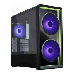 Lian Li PC-LAN217INFX LANCOOL 217 Infinity Mirror Case Tempered Glass Drive Bays:  1x3.5" HDD+1x2.5" SSD (or 1x3.5" HDD / 2x2.5" SSD) Expansion Slot: 7 Fan: 140mm ARGB Motherboard Support: ATX /