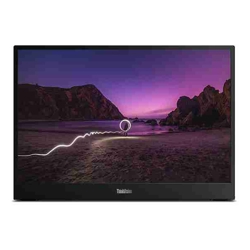 Lenovo ThinkVision M16 16" WUXGA 1920x1200 Portable Monitor 60Hz 6ms Tilt Height Adjustable 970g 178 View Angle USB-C DP 65W PD 3yr
