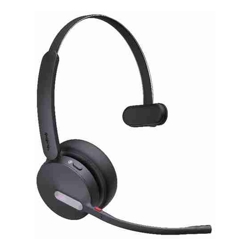 Yealink WH64-M-UC  WH64 UC Mono DECT Wireless Headset with Base Station On-Ear Design 30mm Drivers DECT/BT 5.2 Connectivity Up to 32hrs Battery Life Up to 150m Distance 3-Mic Noise Cancellation